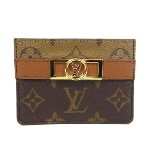 58121 1 Louis Vuitton Porte Carte Dauphine MG Reverse Wallet Brown