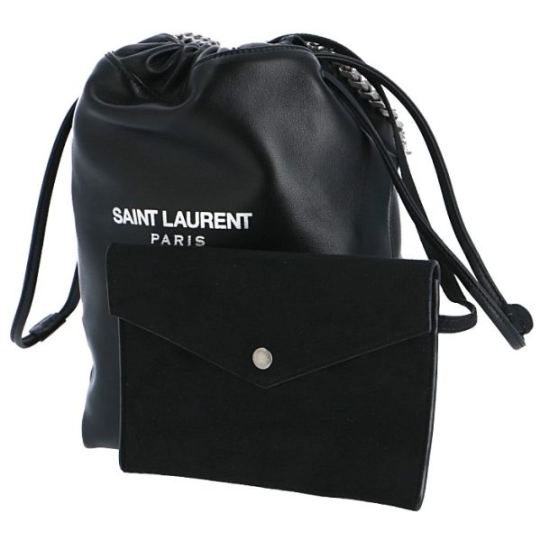 5833280yp0e1000 1 Saint Laurent Paris Teddy Small Shoulder Bag Black