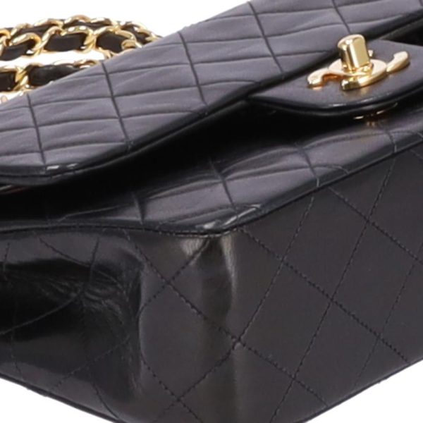 58530 7 Chanel Matelasse Double Flap Bag Black