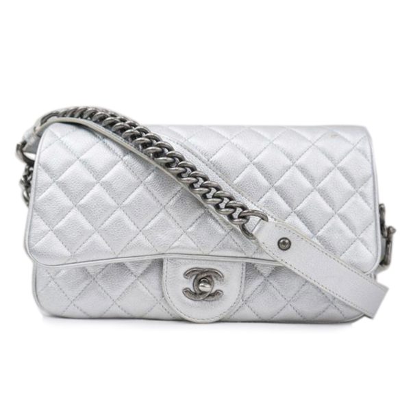 58596 1 Chanel Matelasse Shoulder Silver