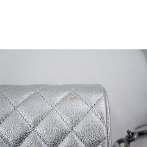 58596 8 Chanel Matelasse Shoulder Silver