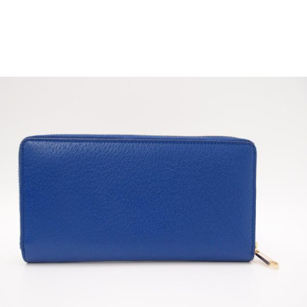 58621 2 Gucci Cutout Interlocking G Long Wallet Blue