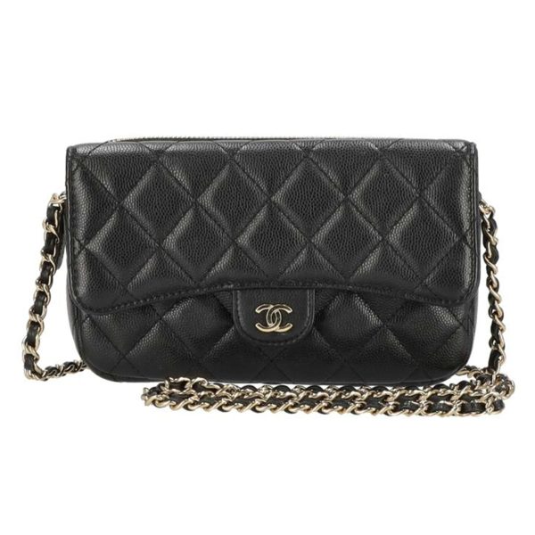 58797 1 Chanel Caviar Chain Shoulder Bag Black