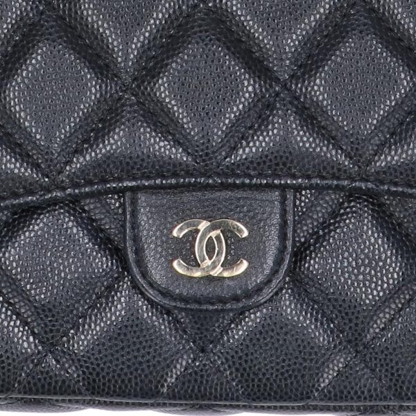 58797 10 Chanel Caviar Chain Shoulder Bag Black