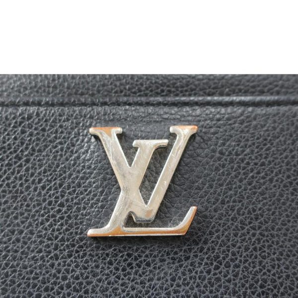 58839 5 Louis Vuitton Lock Me Zippy Wallet Noir Long Wallet Black