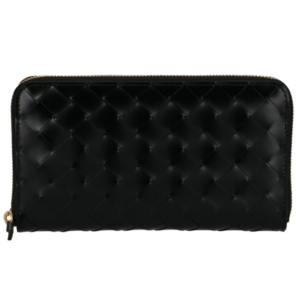 588768vmbi18648 1 Bottega Veneta Intrecciato Spazzolato Wallet Black