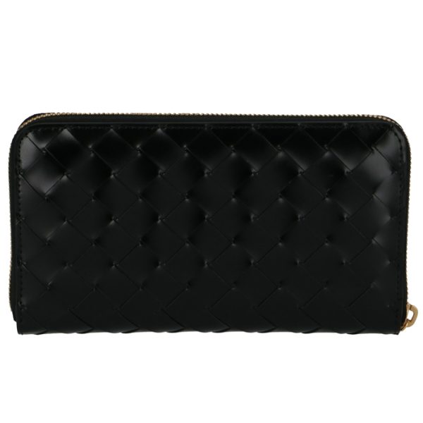 588768vmbi18648 2 Bottega Veneta Intrecciato Spazzolato Wallet Black