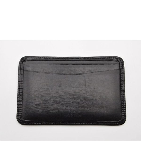 58886 2 Louis Vuitton Card Case Business Card Holder Black