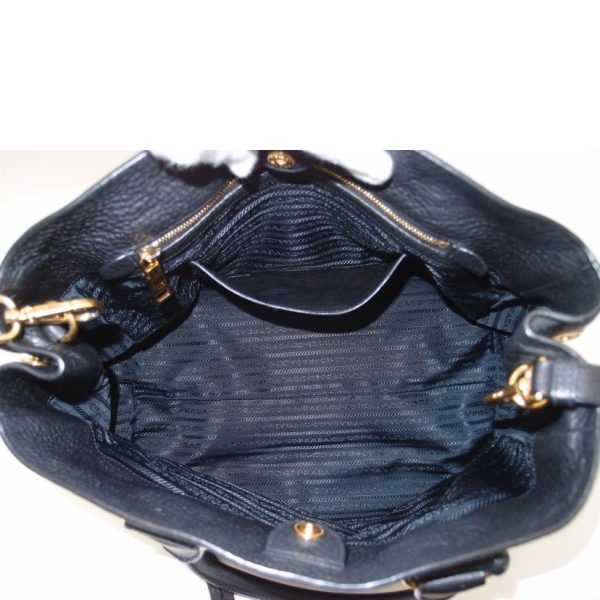 58907 5 Prada Leather 2WAY Handbag Black