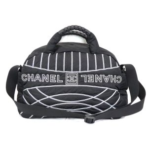 58928 1 Chanel Vanity Leather Handbag Pouch Black