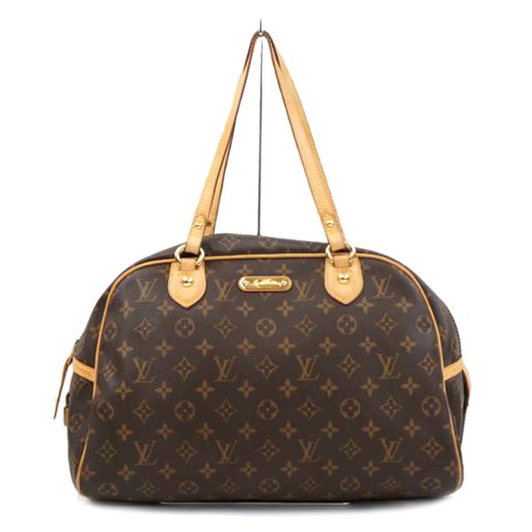 58947 1 Louis Vuitton Montorgueil GM Monogram Tote Bag Brown