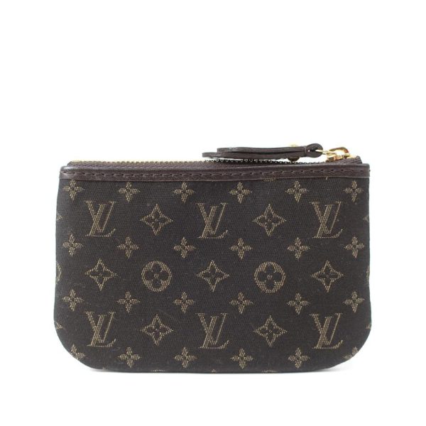 58990 2 Louis Vuitton Pochette Cle Monogram Card Case Coin Case Pouch Brown