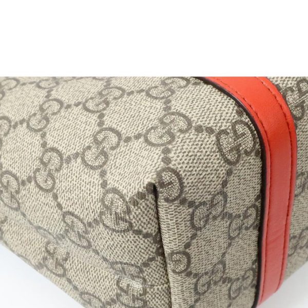 59003 5 GUCCI GG Supreme Tote Bag Mini Bear Orange Red