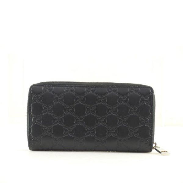 59041 2 Gucci Shima Leather Round Zipper Long Wallet