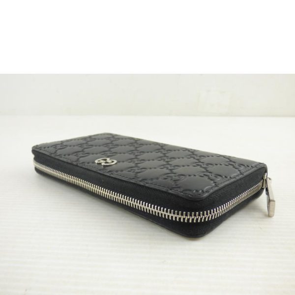 59041 3 Gucci Shima Leather Round Zipper Long Wallet