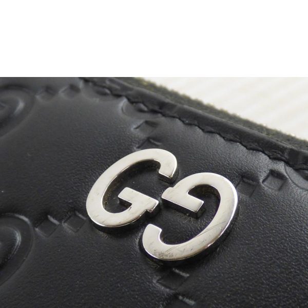 59041 6 Gucci Shima Leather Round Zipper Long Wallet