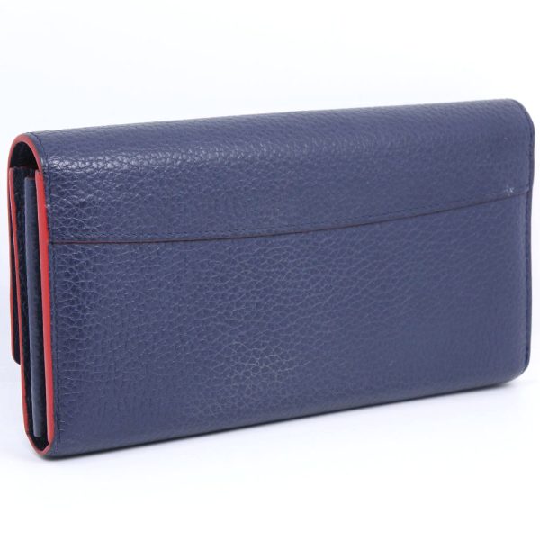 59100364 3 LOUIS VUITTON Portefeuille Wallet Taurillon Marine Rouge Navy Blue