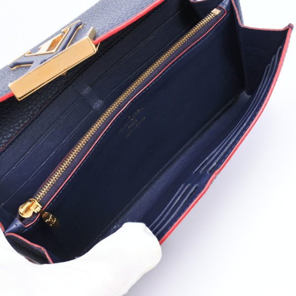 59100364 7 LOUIS VUITTON Portefeuille Wallet Taurillon Marine Rouge Navy Blue