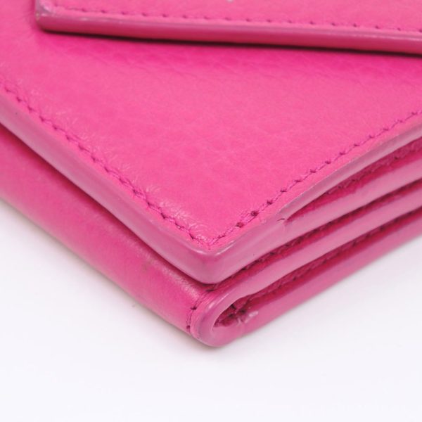 59110335 5 Balenciaga Paper Mini 391446 Leather Pink Trifold Wallet