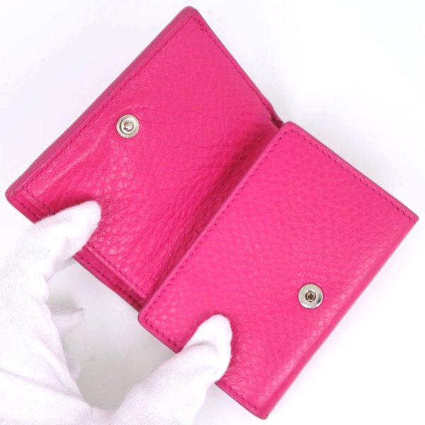 59110335 6 Balenciaga Paper Mini 391446 Leather Pink Trifold Wallet