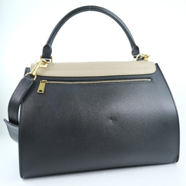 59150212 3 Celine Trapeze 2WAY Shoulder Calf x Suede Black