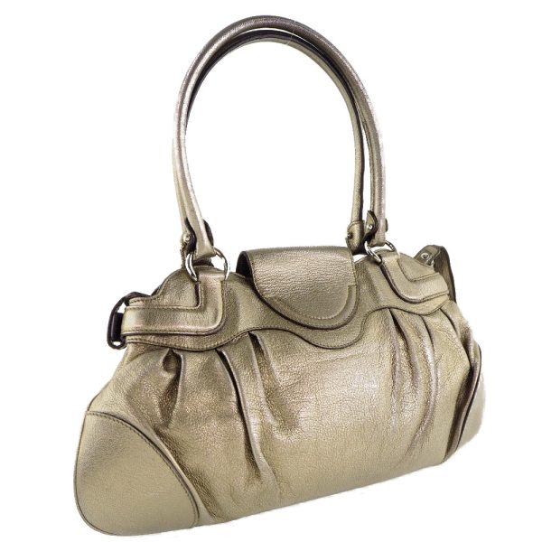 59180460 3 Salvatore Ferragamo Marissa Handbag Gancini Calf Silver Zipper Bag