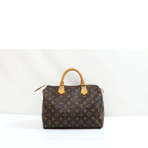 59271 1 Louis Vuitton Speedy 30 Monogram Handbag Brown