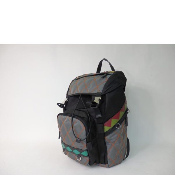 59352 3 Prada Bicolor Nylon Rucksack Black