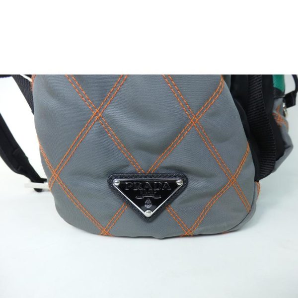 59352 6 Prada Bicolor Nylon Rucksack Black