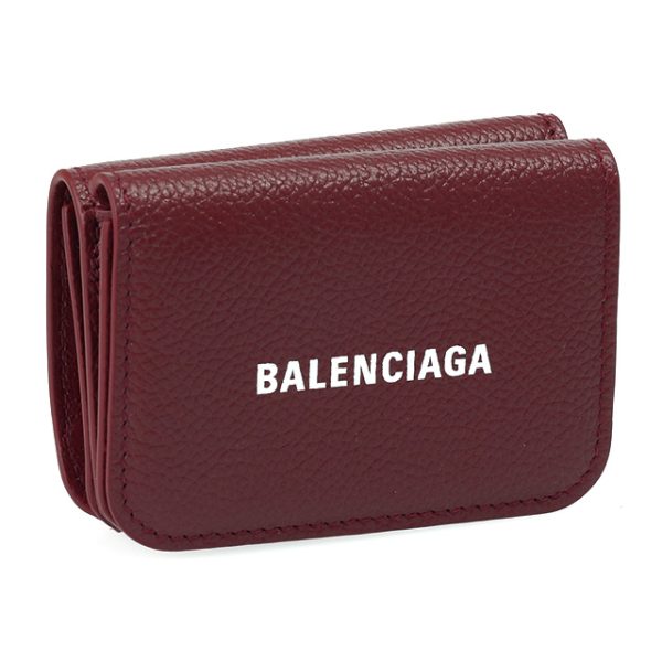 593813 1izi3 6091 BALENCIAGA CASH MINI WALLET Trifold Wallet Coin Case Red