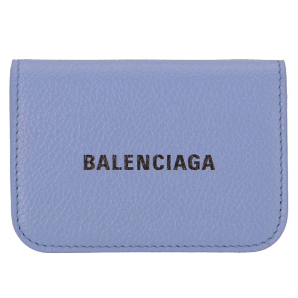 5938131iz435360 1 Balenciaga Logo Trifold Mini Wallet Light Purple