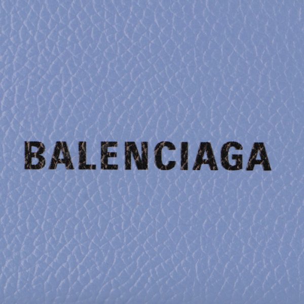 5938131iz435360 3 Balenciaga Logo Trifold Mini Wallet Light Purple