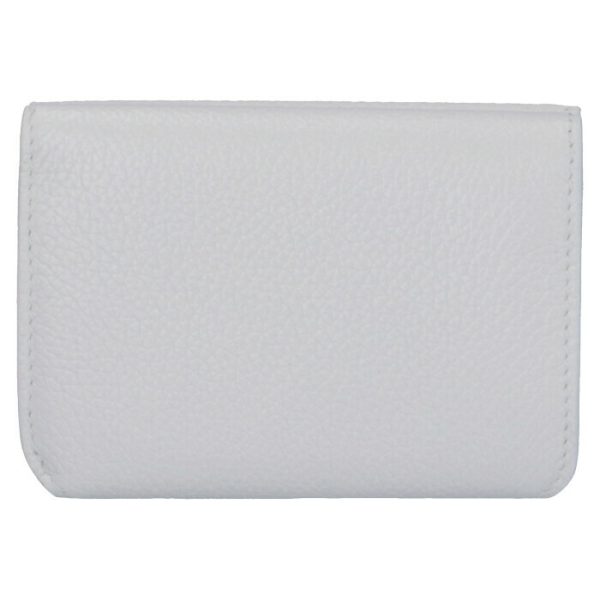 5938131izf39066 2 Balenciaga Logo Trifold Mini Wallet White