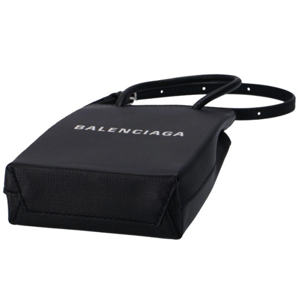 5938260ai2n1000 3 Balenciaga Shopping Phone Holder Bag Crossbody Black