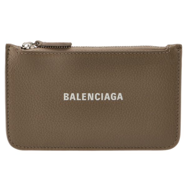 5942141izi31290 1 Balenciaga Card Holder Coin Case Mini Wallet Beige Brown