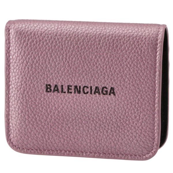 59421615yn36260 Balenciaga Logo Bifold Mini Wallet Pink