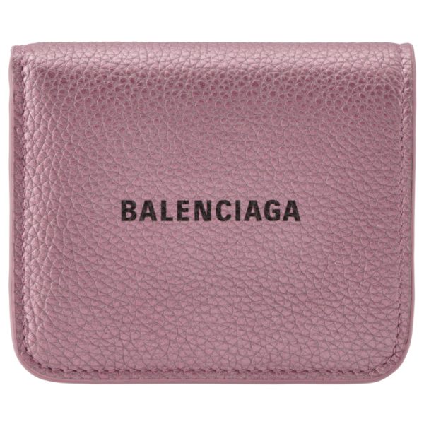 59421615yn36260 1 Balenciaga Logo Bifold Mini Wallet Pink