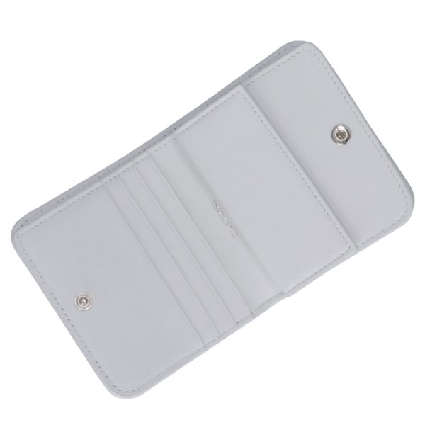 5942161izf39066 4 Balenciaga Logo Bifold Mini Wallet White