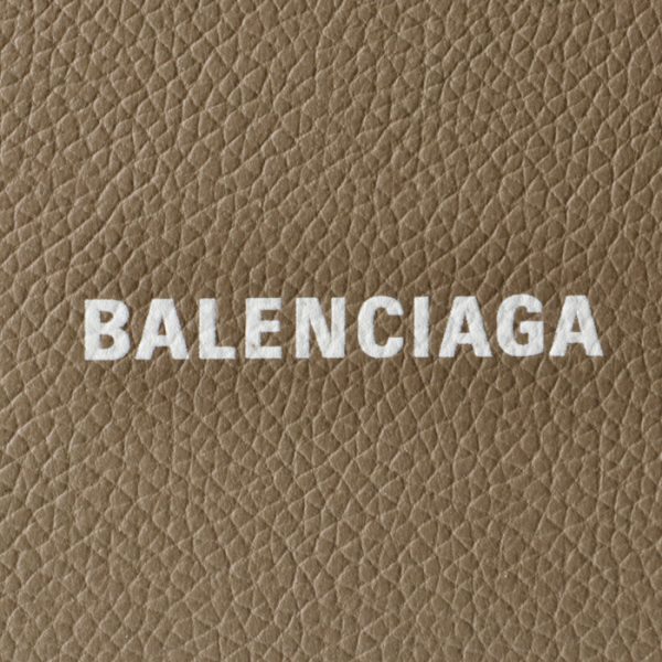 5942161izi31290 3 Balenciaga Logo Bifold Mini Wallet Beige Brown