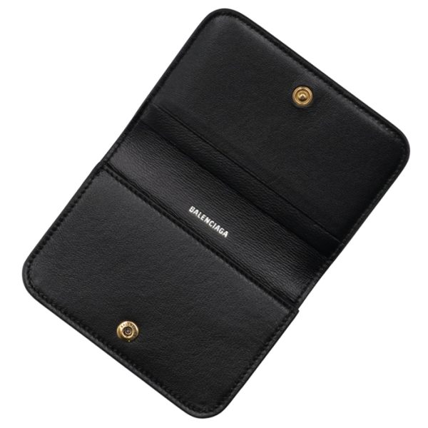 5942201izim1090 4 Balenciaga Cash Card Case Black