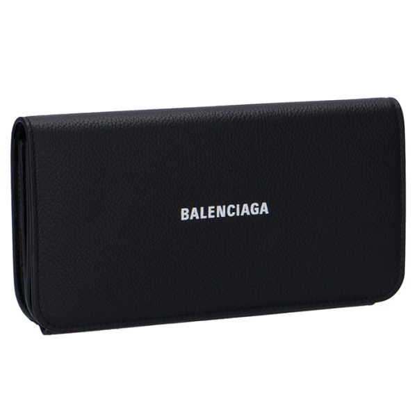 5942891iz4m1090 Balenciaga Bifold Long Wallet Black