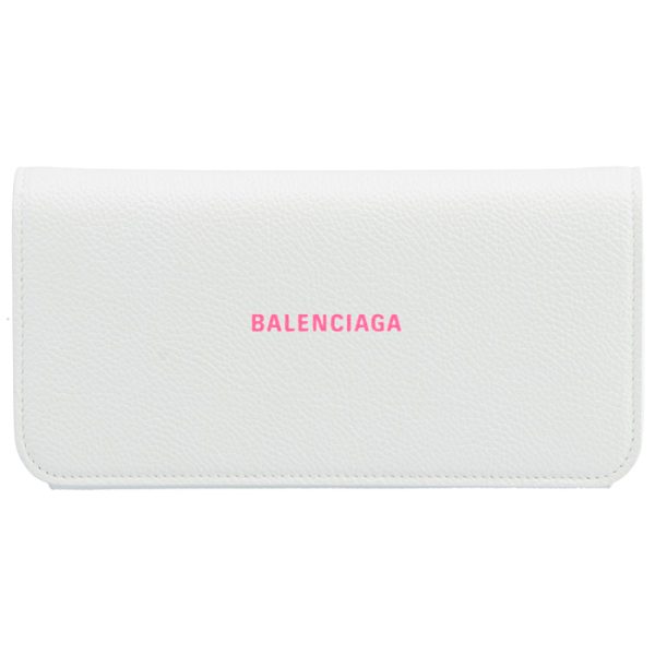 5942891izf39066 1 Balenciaga Bifold Long Wallet White