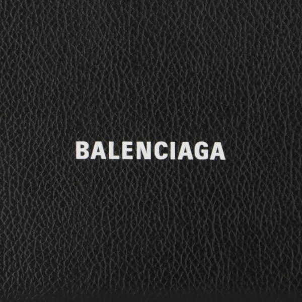 5942901iz4m1090 3 Balenciaga Round Zip Long Wallet Black