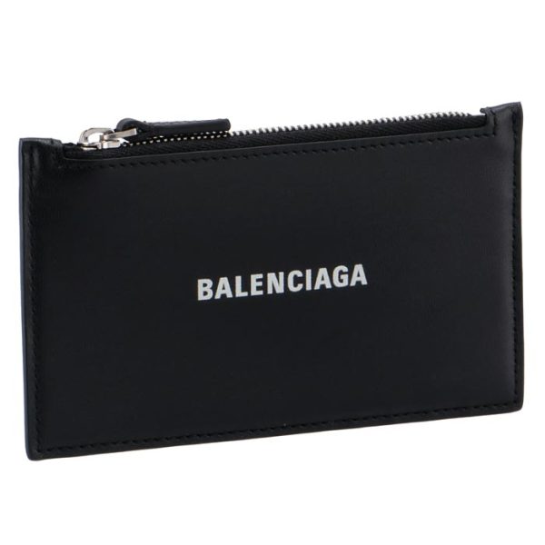 5943111i3531090 Balenciaga Card Holder Coin Case Fragment Black