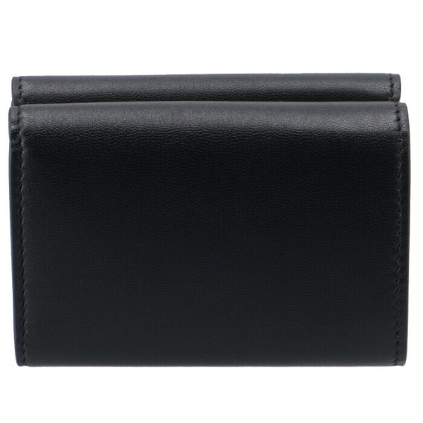 5943121i3531090 2 Balenciaga Logo Trifold Mini Wallet Black