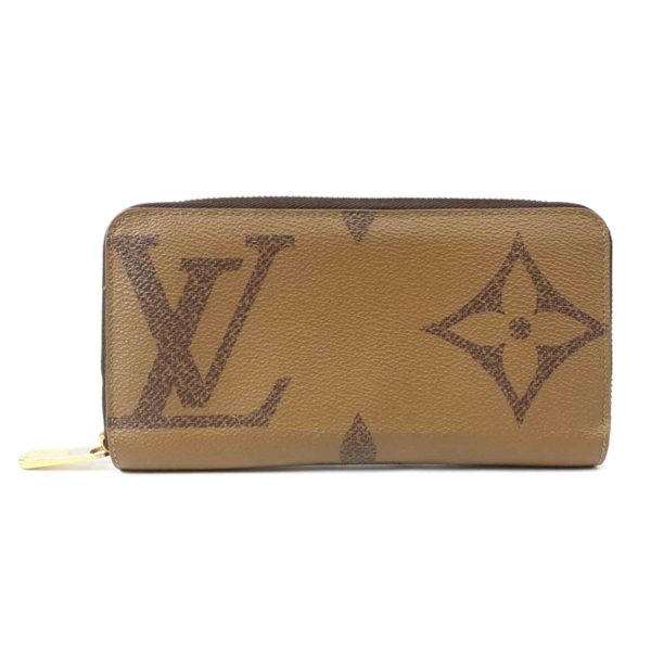 59508 1 Louis Vuitton Zippy Wallet Monogram Giant Long Wallet Light Brown