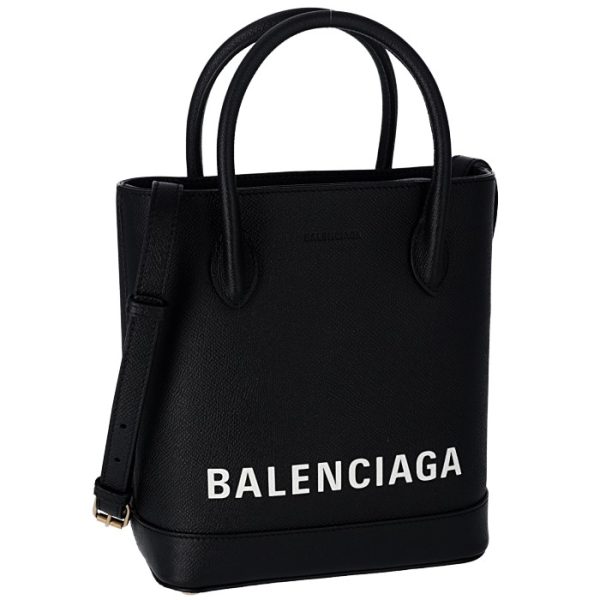 5961590otnm1090 Balenciaga Ville Shopping Tote Bag Black