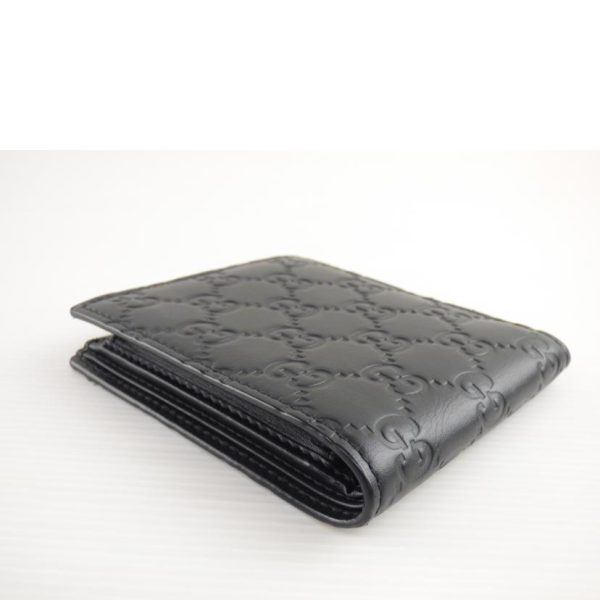 59782 3 GUCCI Shima Leather 2 Fold Wallet