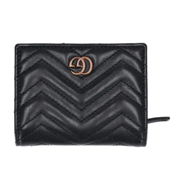 59803 1 GUCCI GG Marmont Compact Wallet Womens Black