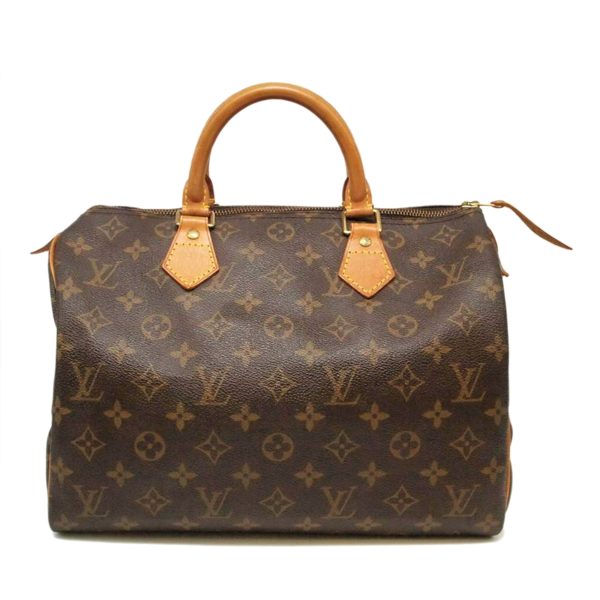 59845 2 Louis Vuitton Speedy 30 Monogram Handbag Brown